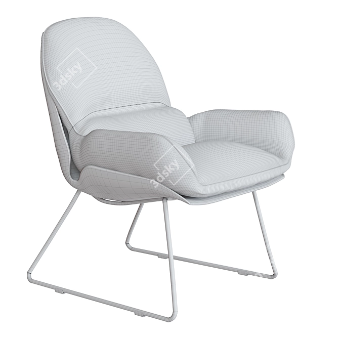 Modern Comfort Armchair 3D model image 3