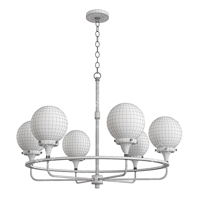 Luxury Beverly Hills Chandelier 3D model image 2