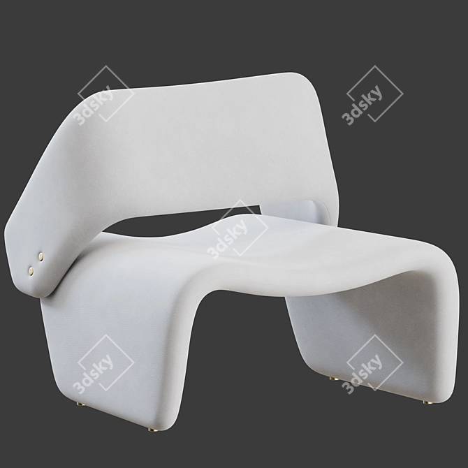 Espasso Ondine Lounge Chair: Stylish and Comfortable 3D model image 2