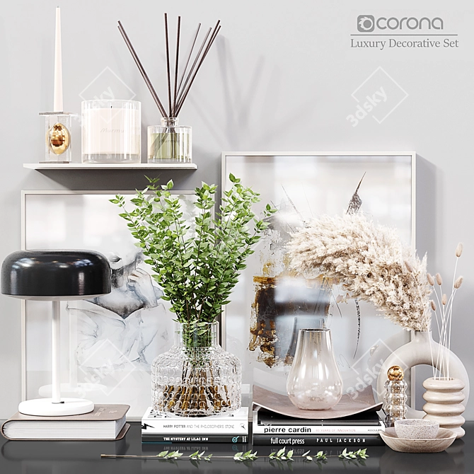 Elegant Home Decor Set 3D model image 2