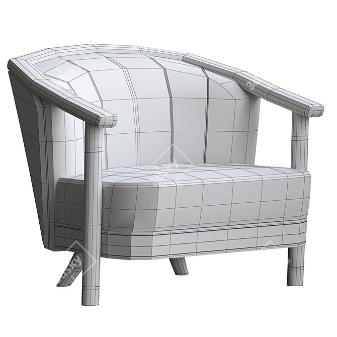 Strassbourg Luxe Armchair 3D model image 5