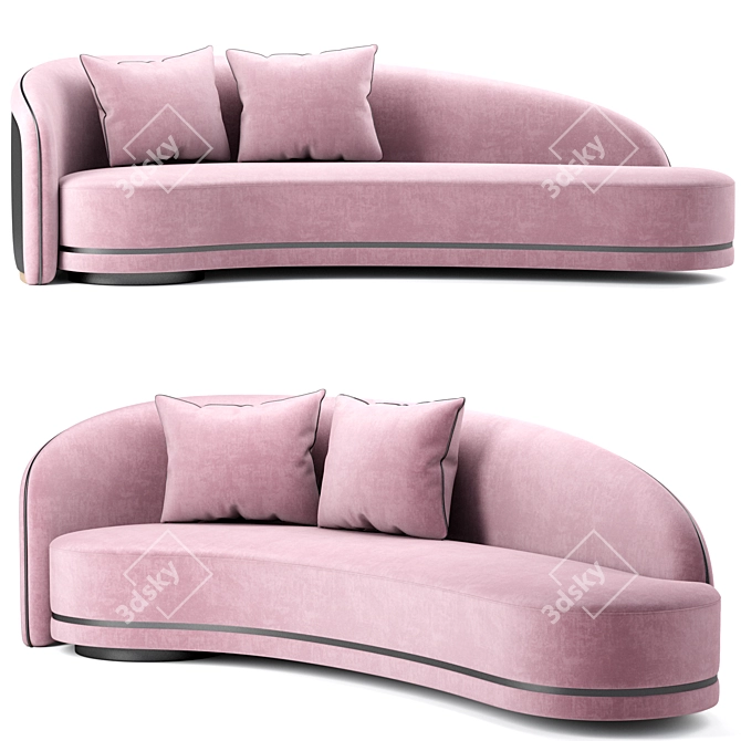 Mouna: Premium Sofa and Chair 3D model image 1