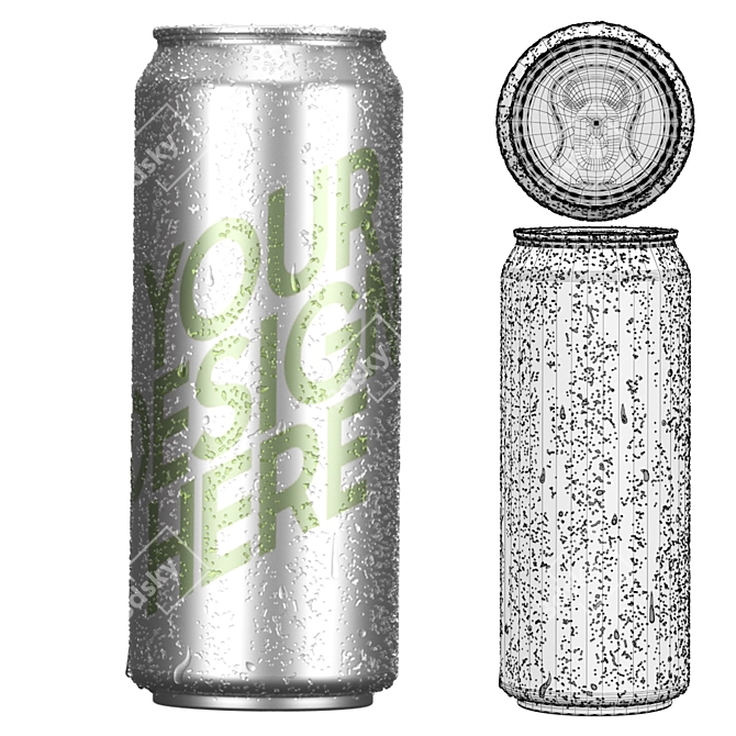 Metal Can for Beverages 3D model image 1