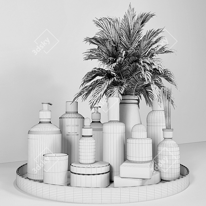 Modern Bathroom Accents Set 3D model image 4