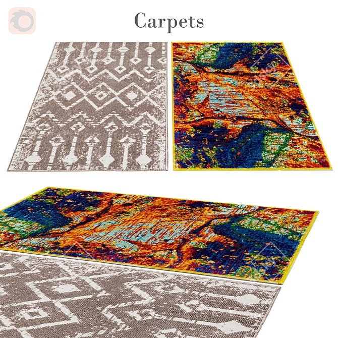 8888 Syntax: 4004 Paradigm Rugs 3D model image 1