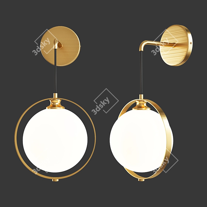 Vintage Brass Ball Decoration 3D model image 1