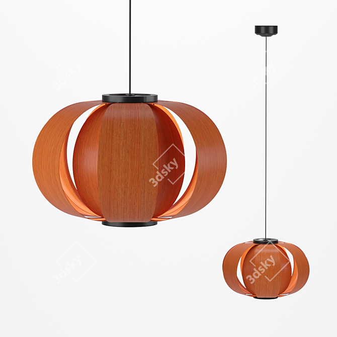 Vintage Pumpkin Shaped Architect Lamp 3D model image 1