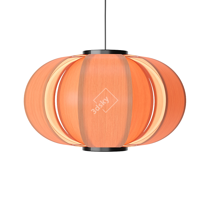 Vintage Pumpkin Shaped Architect Lamp 3D model image 3