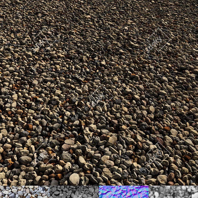 Premium Gravel Set: 3 Variants 3D model image 3