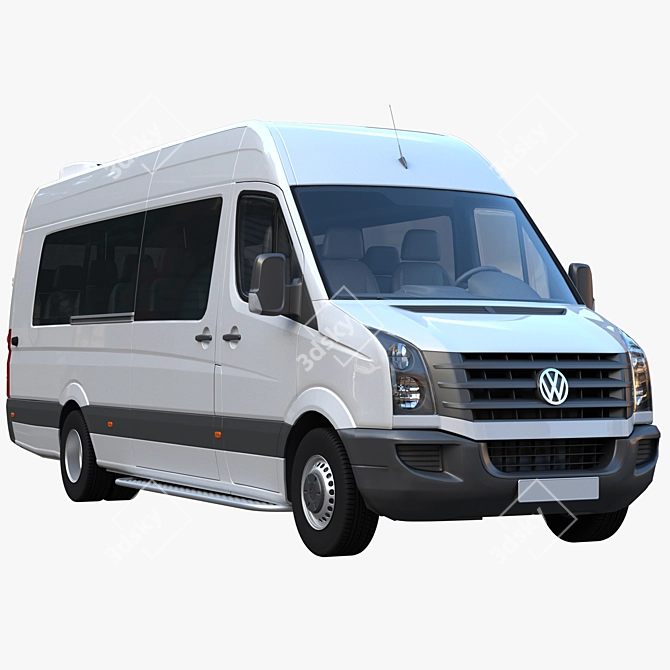 VW Crafter 50: Spacious Passenger Minibus 3D model image 1