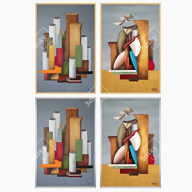 Elegant Wall Art Set 3D model image 3