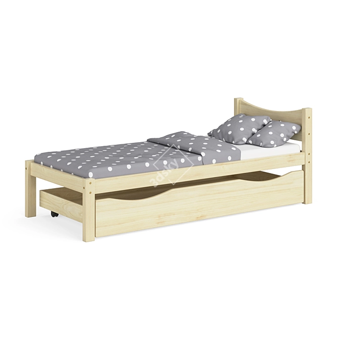 Legenda KM21B Youth Bed with YM02 Storage 3D model image 1