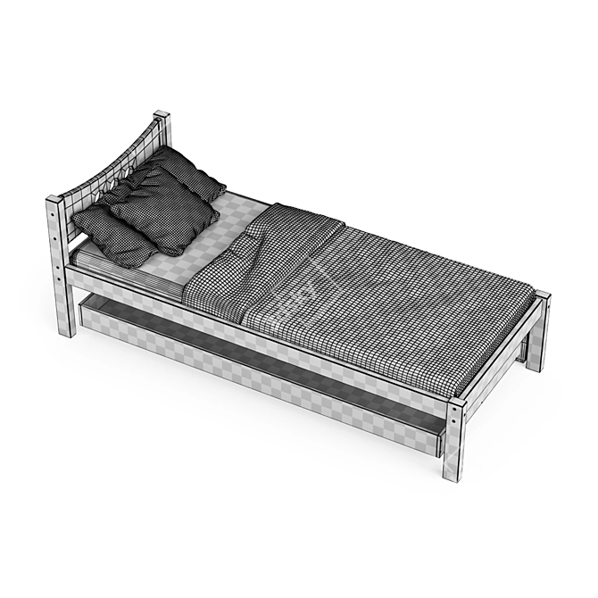 Legenda KM21B Youth Bed with YM02 Storage 3D model image 5