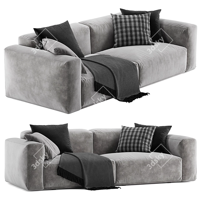Bolton Sofa: Poliform Elegance 3D model image 1
