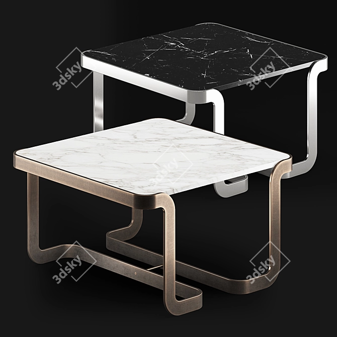 Modern T3 Mathus Coffee Table 3D model image 1