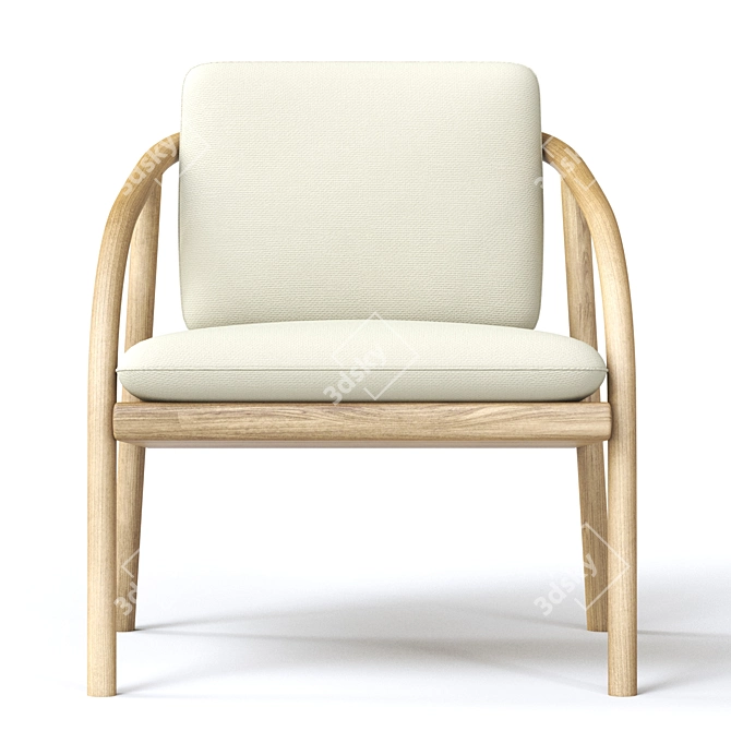 Laurel Lounge Chair: Stylish Comfort for Any Space 3D model image 2