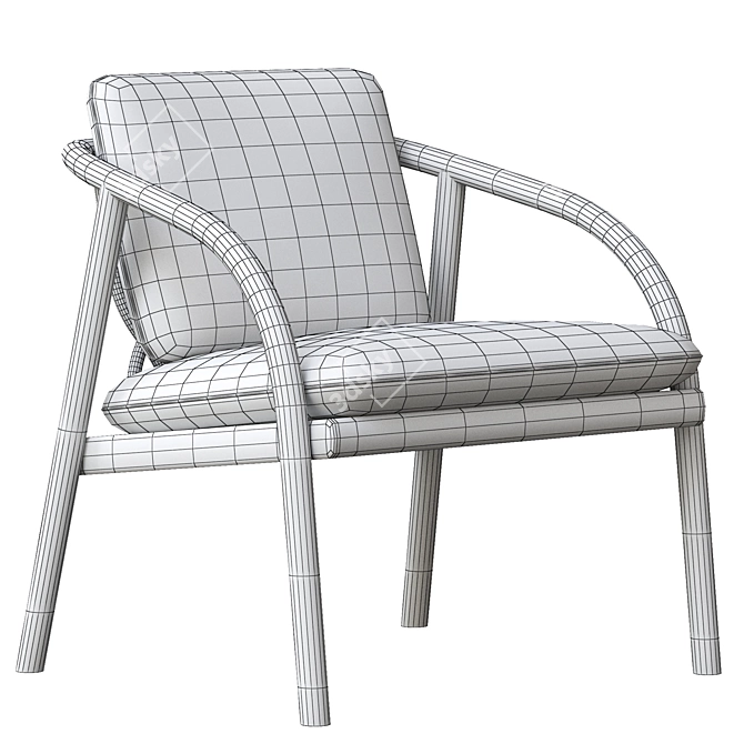 Laurel Lounge Chair: Stylish Comfort for Any Space 3D model image 5
