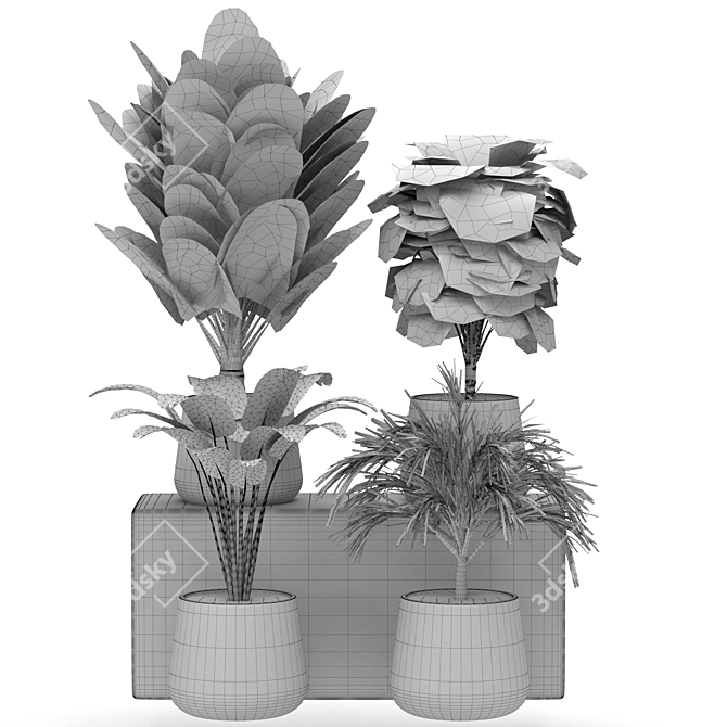 Indoor Jungle: Houseplant Collection 3D model image 2