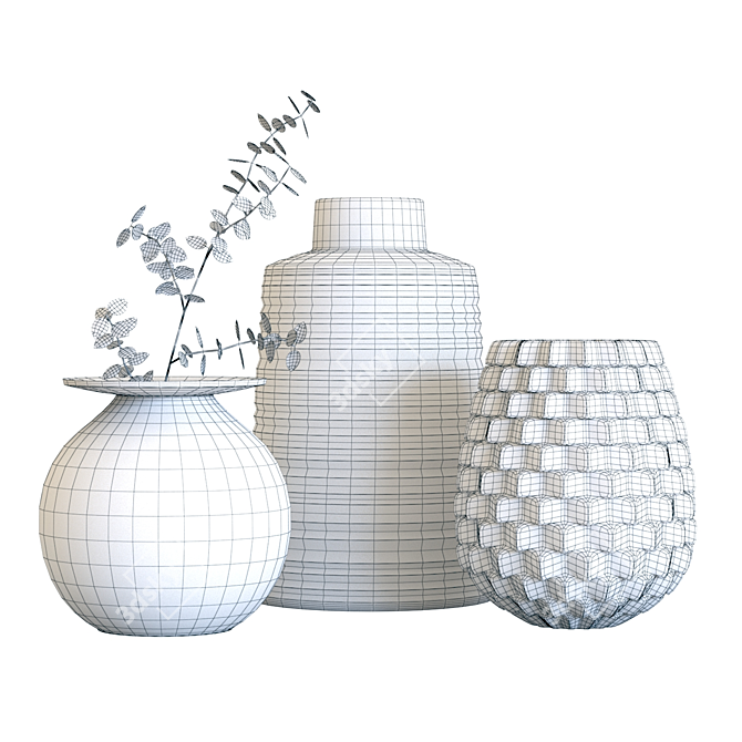 Sundown Vases Collection: Crate & Barrel masters craftsmanship 3D model image 2