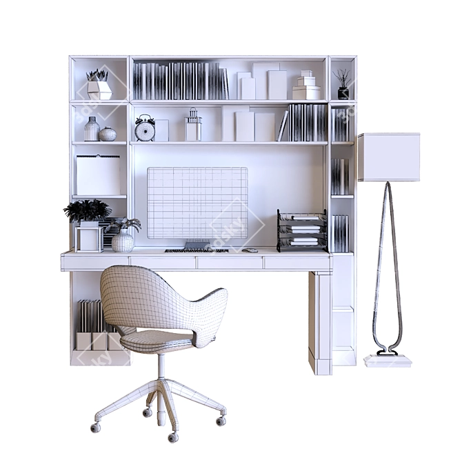 Versatile Workstation for Productivity 3D model image 6