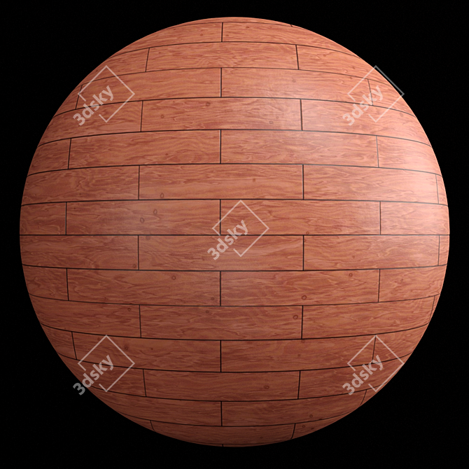 5 Color Wood Parquet- PBR 4K Solution 3D model image 2