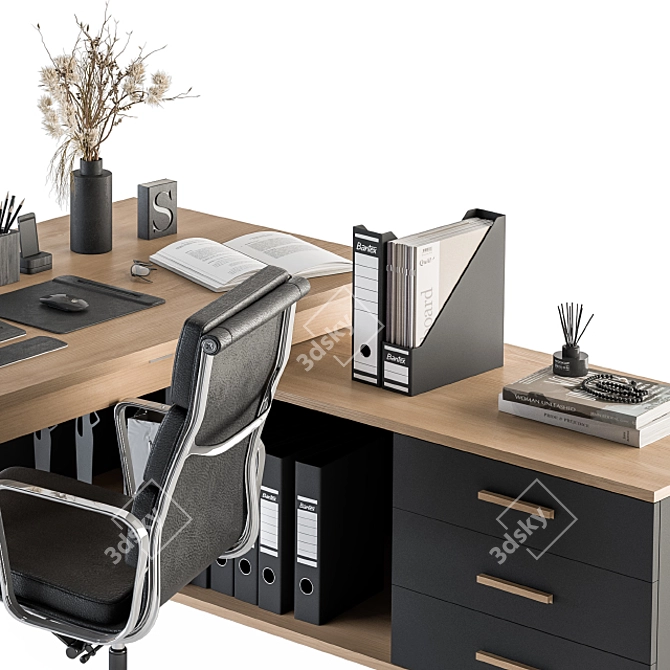 Executive Office Furniture Set 3D model image 3