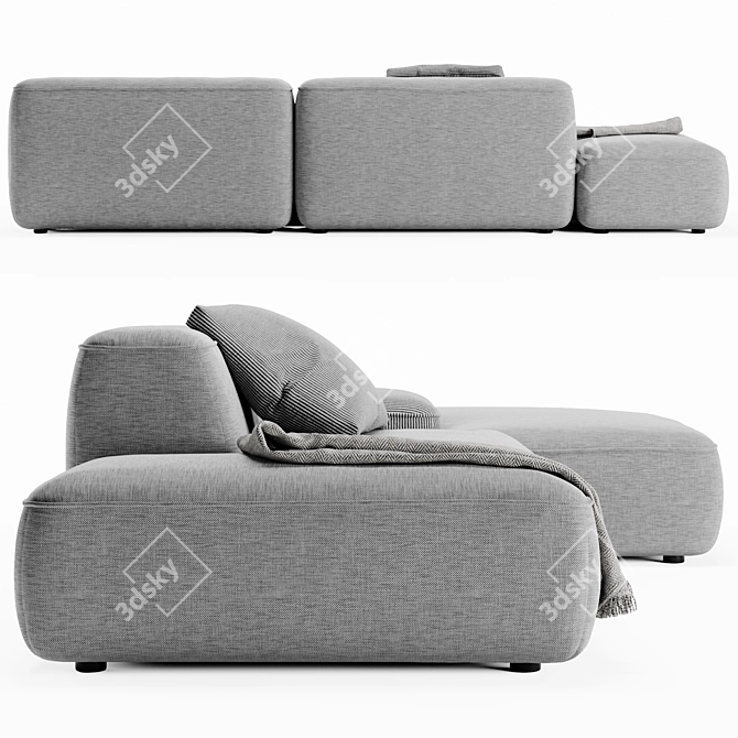 Lema Cloud 3D Sofa: Realistic Design & Accurate Topology 3D model image 4