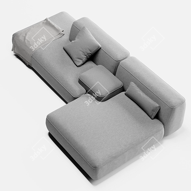 Lema Cloud 3D Sofa: Realistic Design & Accurate Topology 3D model image 5