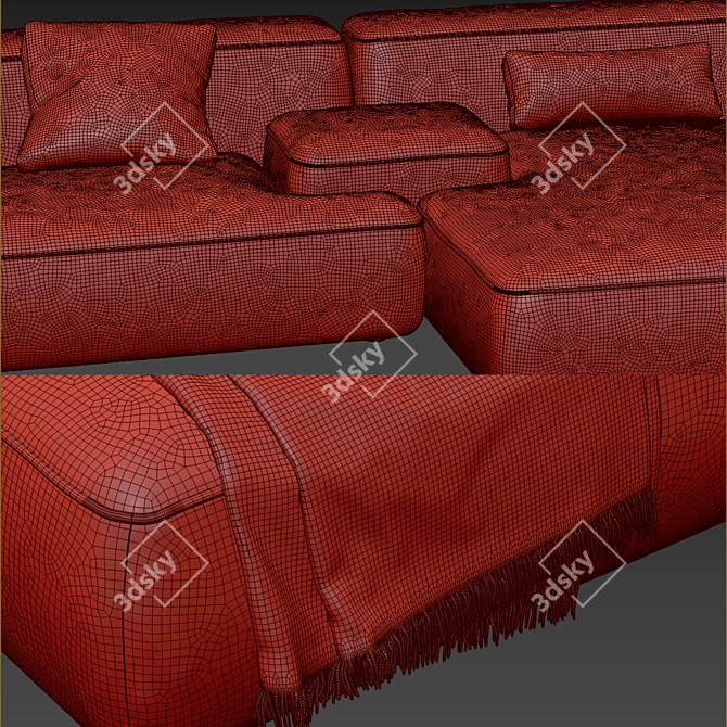 Lema Cloud 3D Sofa: Realistic Design & Accurate Topology 3D model image 2