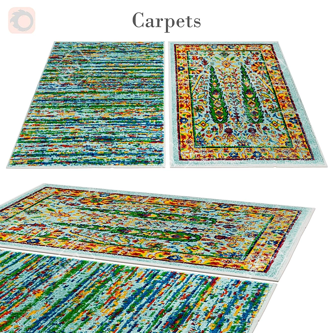 Luxury Oriental Rug - 254 3D model image 1