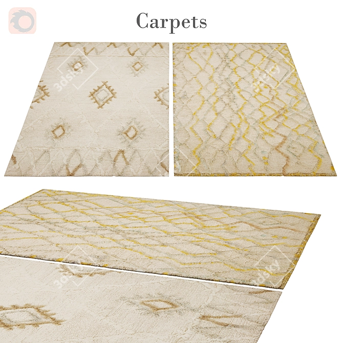 Versatile Rug: Polys 3,888, Vets 4,004 3D model image 1