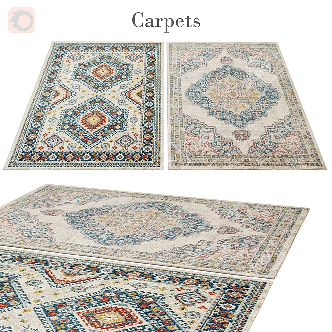 Title: Decorative Poly Vets Rug 3D model image 1