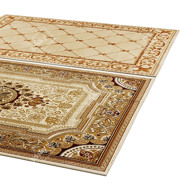 Polys: 3 888 | Vets: 4 004 | Russian Rug 3D model image 2