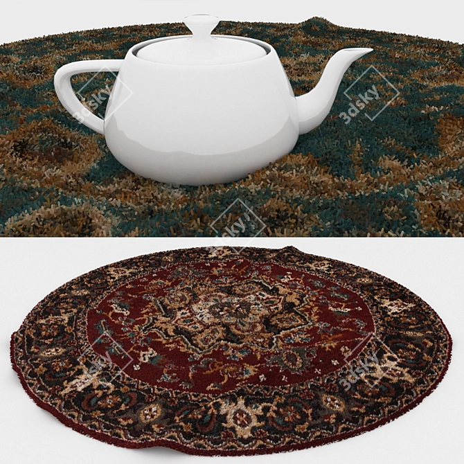 Round Carpets Set: Versatile and Realistic 3D model image 3