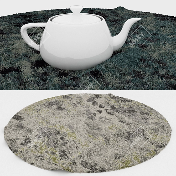 Round Carpet Set: Versatile and Dynamic 3D model image 3