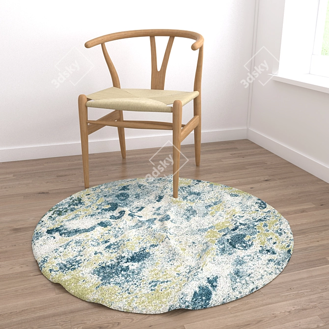 Round Carpet Set: Versatile and Dynamic 3D model image 4