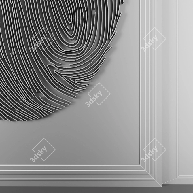 Elegant Decorative Panel for Modern Interiors 3D model image 5