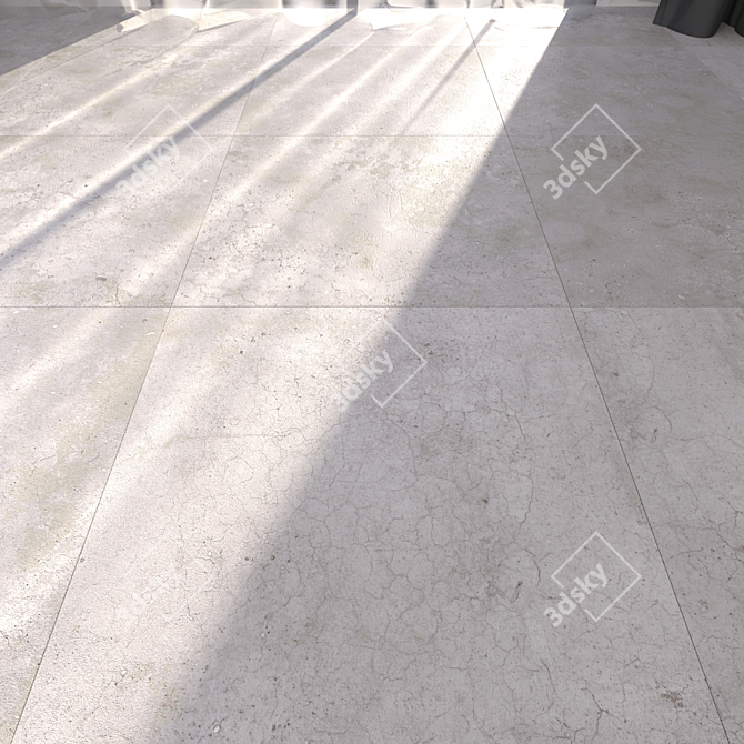 Silver Hyper 60x60: Modern Multitextured Floor 3D model image 1