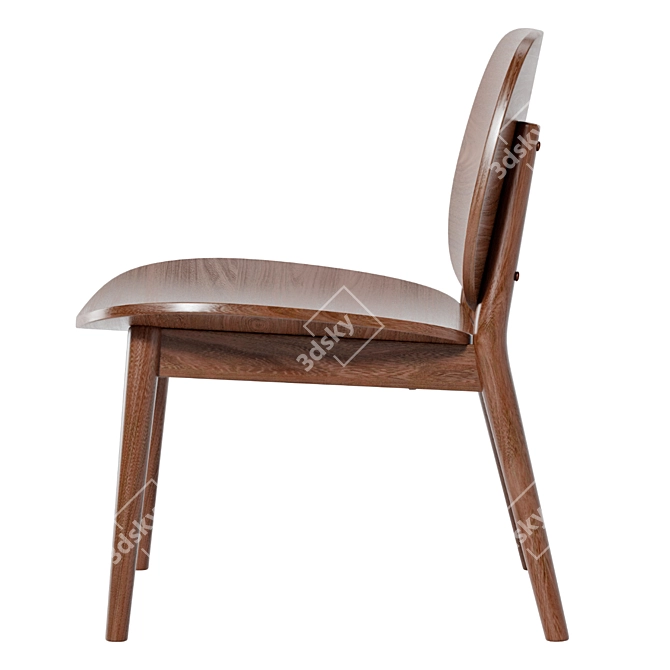 Modern Mid-Century Lounge Chair 3D model image 2