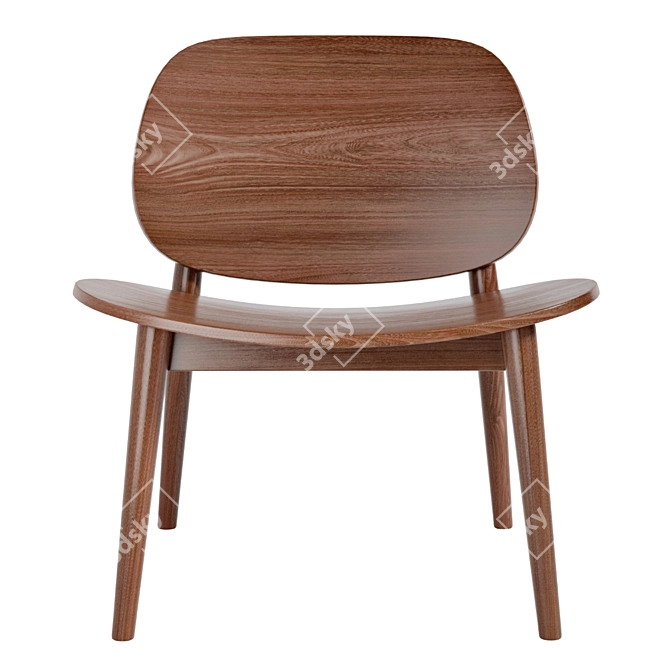 Modern Mid-Century Lounge Chair 3D model image 3