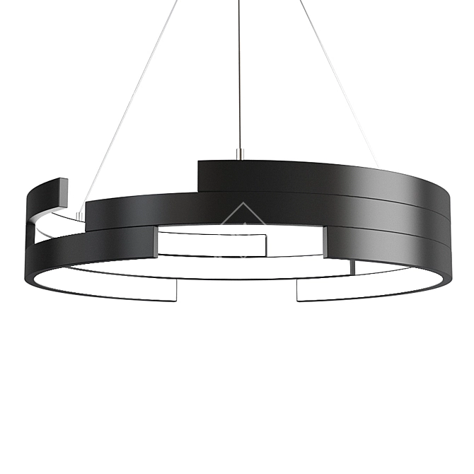 Eccentric Arched LED Pendant 3D model image 1