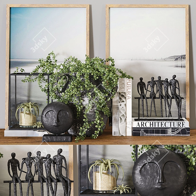 Elegant Decor Set 3D model image 1