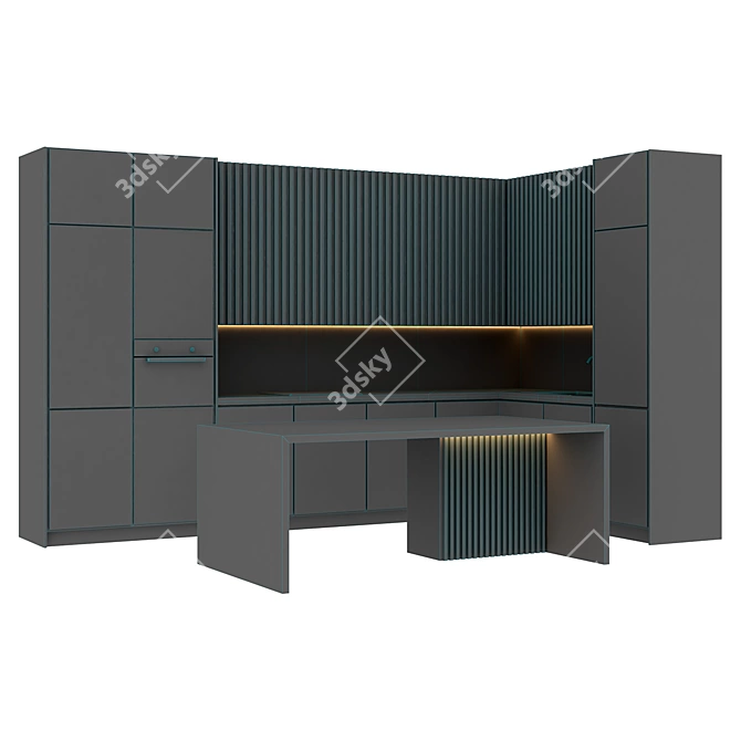 Stylish Kitchen Set for Every Home 3D model image 4