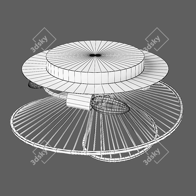 Stunning Zeta Lightstar Chandelier 3D model image 5