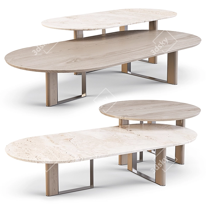 Plegat Coffee and Side Tables: Sleek Elegance for Every Space 3D model image 1