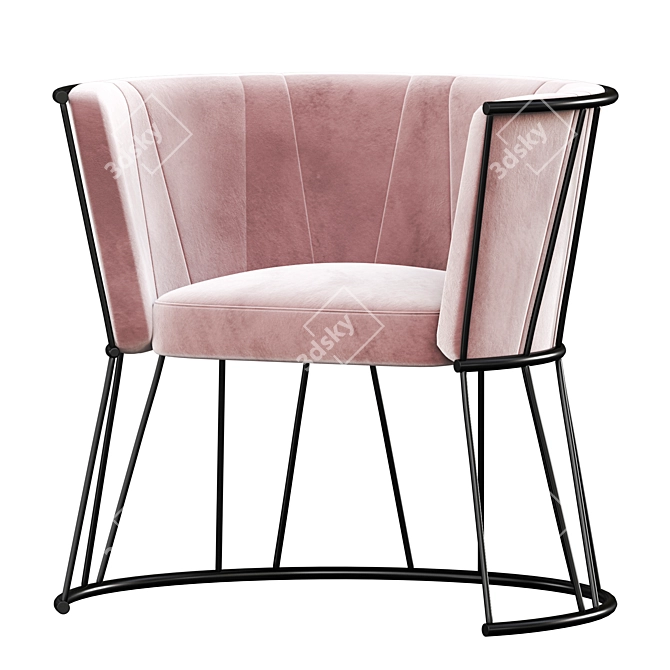 Elegant ECLAT Armchair - Artu's Masterpiece 3D model image 1