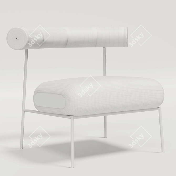 Velvet O-Armchair | Modern Design 3D model image 5