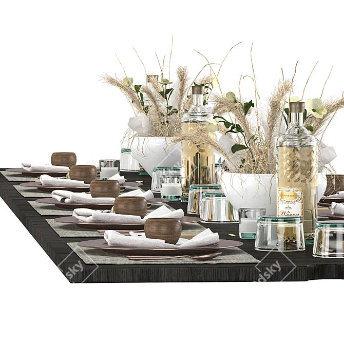 Dream Dining Table: Elegant & Functional 3D model image 4