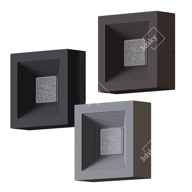 Agent Outdoor Wall Sconce: Modern Elegance 3D model image 2