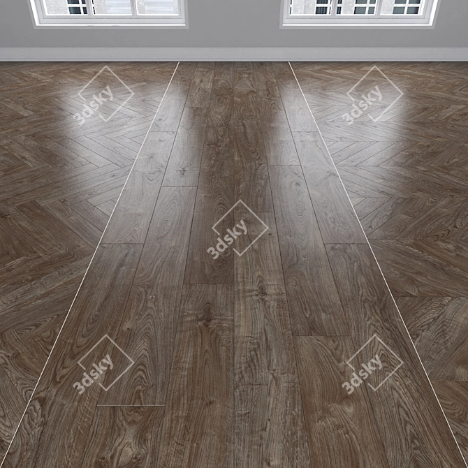 Oak Parquet: Herringbone, Chevron, Linear 3D model image 1